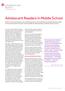 Adolescent Readers in Middle School
