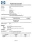 MATERIAL SAFETY DATA SHEET