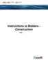 Instructions to Bidders - Construction