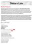 Dietary Lists. Kosher Products. Beverages (Non-Dairy)