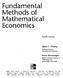 Fundamenta Methods of Mathematical Economics