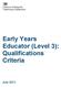 Early Years Educator (Level 3): Qualifications Criteria