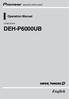 Operation Manual CD RECEIVER DEH-P6000UB. English