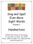 Sing and Spell Even More Sight Words