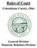 Rules of Court. Columbiana County, Ohio. General Division Domestic Relations Division