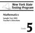 Mathematics Sample Test 2005 Teacher s Directions