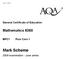 Version : 1.0 0609. klm. General Certificate of Education. Mathematics 6360. MPC1 Pure Core 1. Mark Scheme. 2009 examination - June series