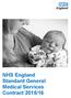NHS England Standard General Medical Services Contract 2015/16