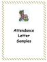 Attendance Letter Samples