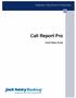 Call Report Pro Quick Steps Guide