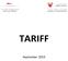 TARIFF September 2010