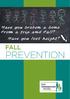 Fall Prevention and Osteoporosis