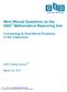 Most Missed Questions on the GED Mathematical Reasoning test
