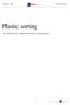 Plastic sorting. - An evaluation of the methods used in today s recycling business - 1 -