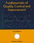 PREFACE. 1 Introductionto Quality Control and the Total Quality System