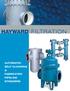 HAYWARD FILTRATION AUTOMATIC SELF-CLEANING & FABRICATED PIPELINE STRAINERS