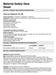 Material Safety Data Sheet