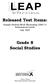 Released Test Items: Grade 8 Social Studies