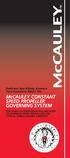 McCAULEY CONSTANT SPEED PROPELLER GOVERNING SYSTEM