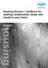 Housing Services Guidance for tackling condensation, damp and mould in your home
