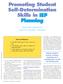 Promoting Student Self-Determination Skills in IEP Planning