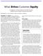 What Drives Customer Equity