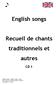 English songs. Recueil de chants traditionnels et autres