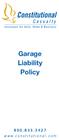 Garage Liability Policy