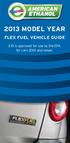 2013 model year Flex Fuel Vehicle Guide