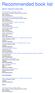 Recommended book list