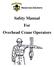Safety Manual For Overhead Crane Operators