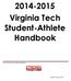 2014-2015 Virginia Tech Student-Athlete Handbook