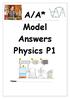 A/A* Model Answers Physics P1