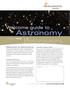 Astronomy. Welcome guide to. Welcome to Astronomy. Celestial Road Map. Getting Started