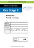 Key Stage 2 / 35. Mathematics Paper 2: reasoning. National curriculum tests. Total Marks. Reasoning: Paper 2, Test 1: GAPPS EDUCATION.