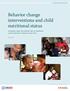 Behavior change interventions and child nutritional status