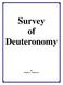 Survey of Deuteronomy
