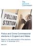 Police and Crime Commissioner elections in England and Wales