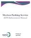 Merton Parking Service CCTV Enforcement Manual
