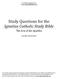 Study Questions for the