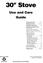 3 0 S t o v e. Use and Care Guide. We care about our environment