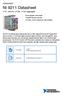 NI 9211 Datasheet DATASHEET. 4 TC, ±80 mv, 24 Bit, 14 S/s Aggregate