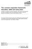 The common inspection framework: education, skills and early years
