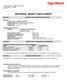 MATERIAL SAFETY DATA SHEET