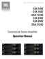 Commercial Series Amplifier Operation Manual. JBL Commercial Series CSA 140Z CSA 180Z CSA 1120Z CSA 240Z CSA 280Z CSA 2120Z