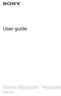 User guide. Stereo Bluetooth Headset SBH50
