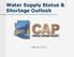 Water Supply Status & Shortage Outlook. March 2011