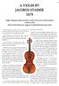 A VIOLIN BY JACOBUS STAINER 1679