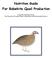 Nutrition Guide For Bobwhite Quail Production