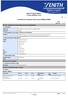 SAFETY DATA SHEET. according to 1907/2006/EC, Article 31. Zenith 6E Glass & Stainless Steel Cleaner (070200, 072600)